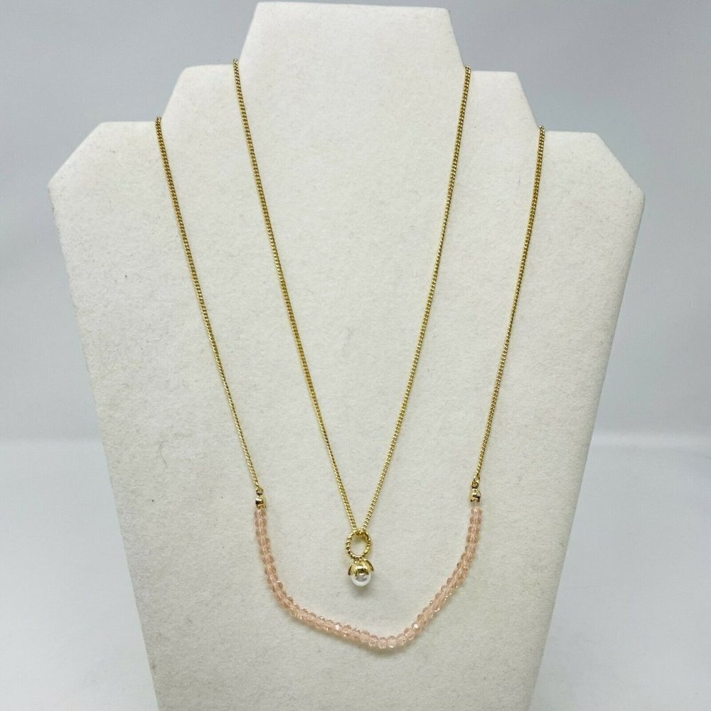 G by Gennaro 2 Strand Seed Bead with Pendant Layered Statement Fashion Necklace